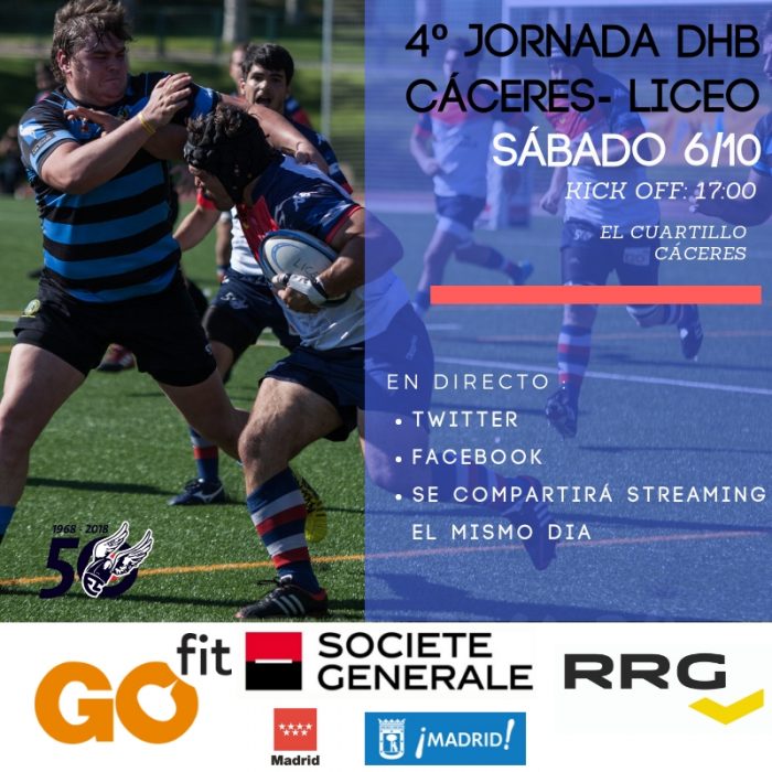 PREVIA Y CONVOCATORIA 4º JORNADA DHB - Liceo Vs Cáceres