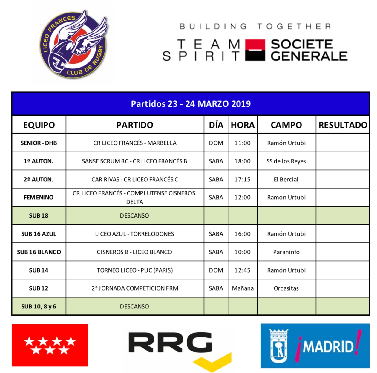 programacion y resultados partidos 23 y 24 marzo 2019